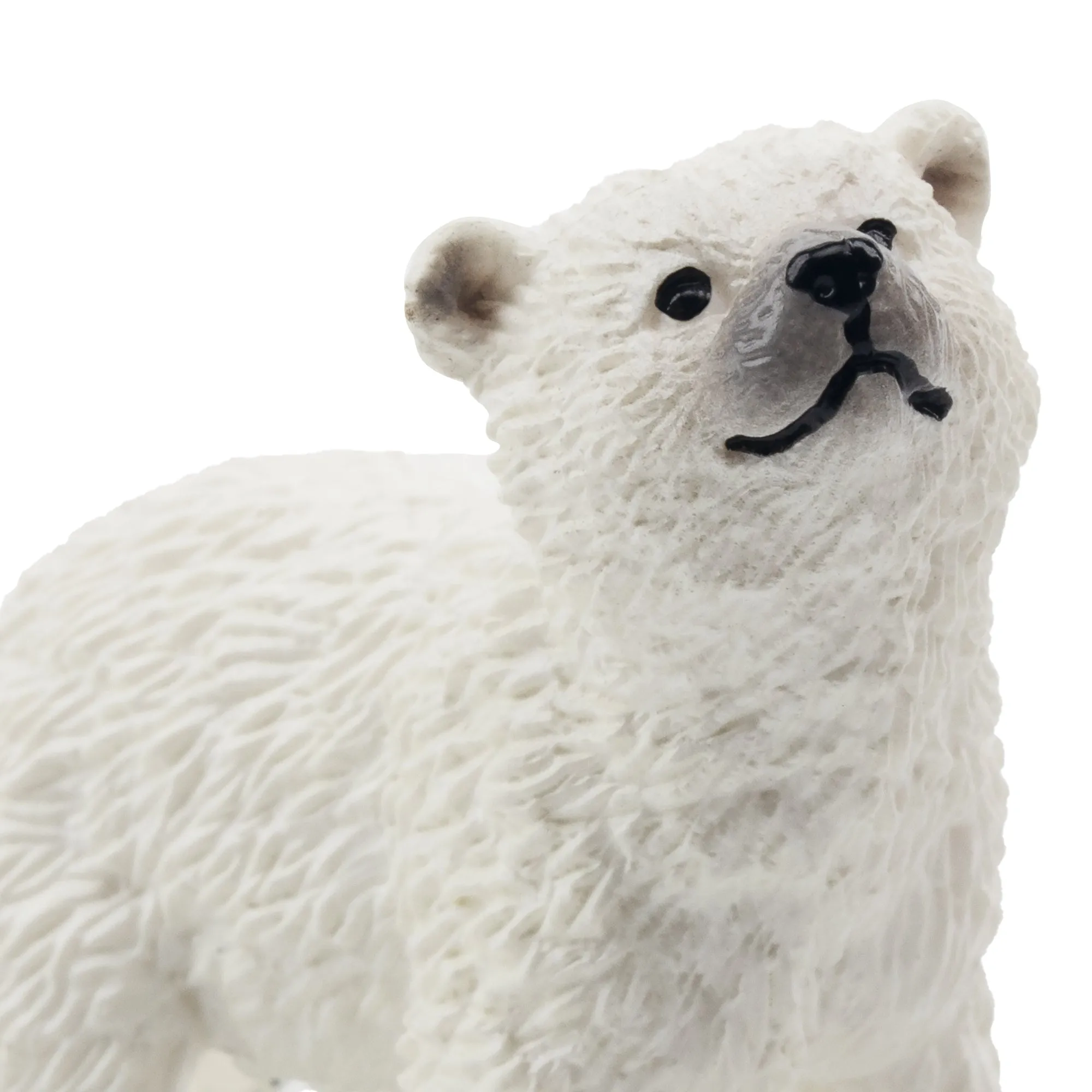 Toymany Head-Raised Polar Bear Cub Figurine