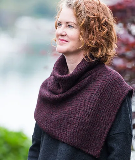 Two-Point Cowl Using Rowan Brushed Fleece