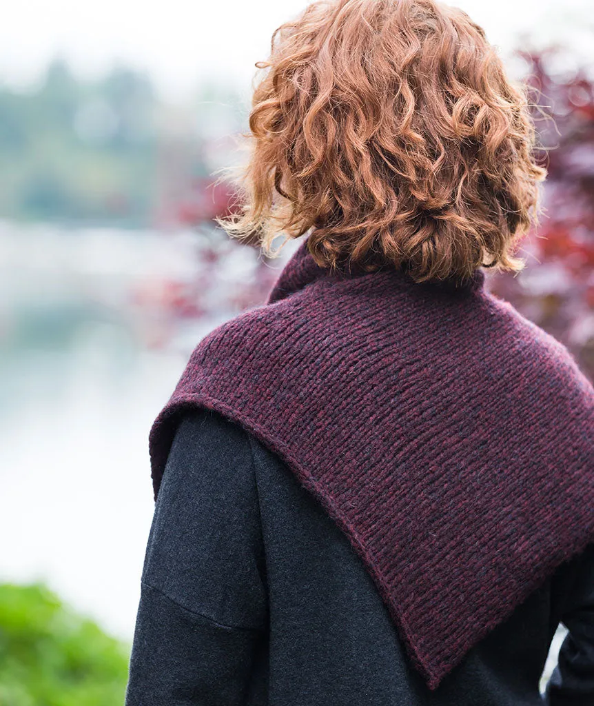 Two-Point Cowl Using Rowan Brushed Fleece