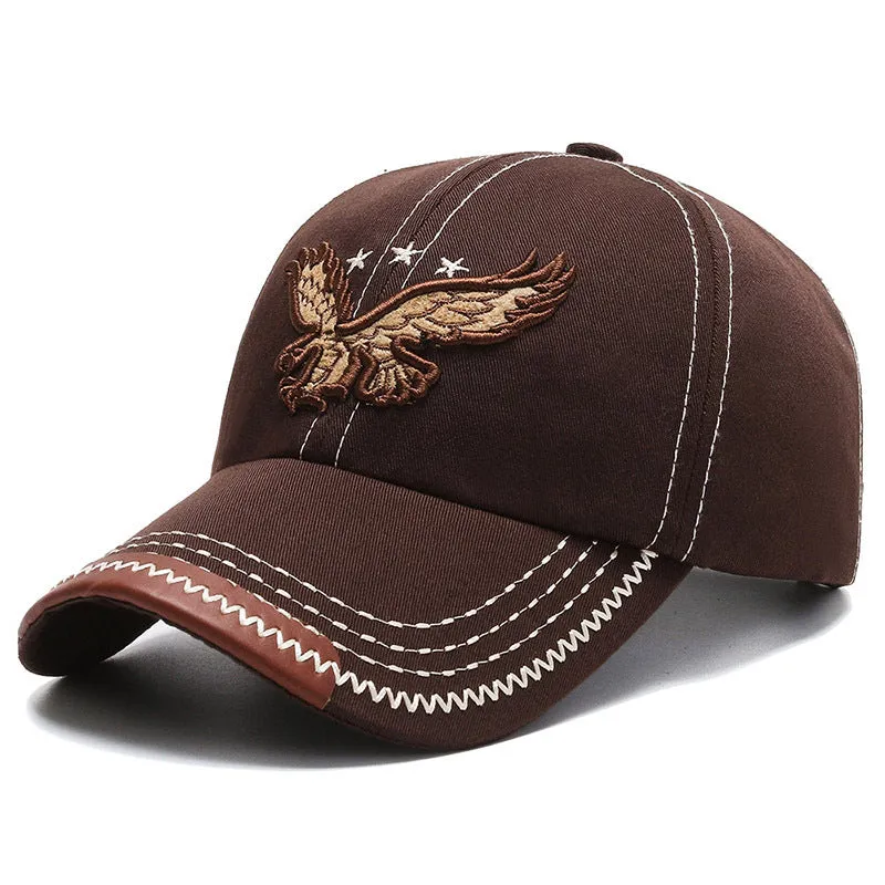 Unisex Embroidered Bald Eagle Baseball Cap