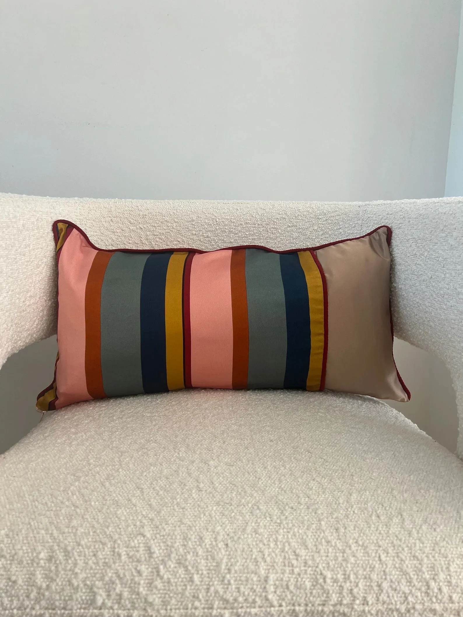 Vibrant Colorful Handmade Stripe Cushion Set