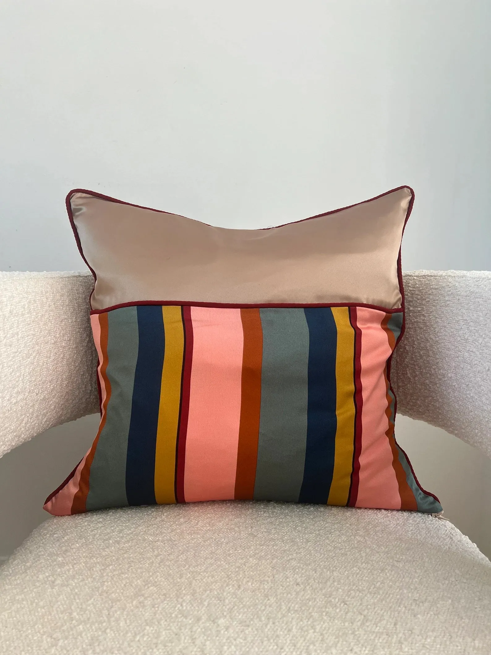 Vibrant Colorful Handmade Stripe Cushion Set