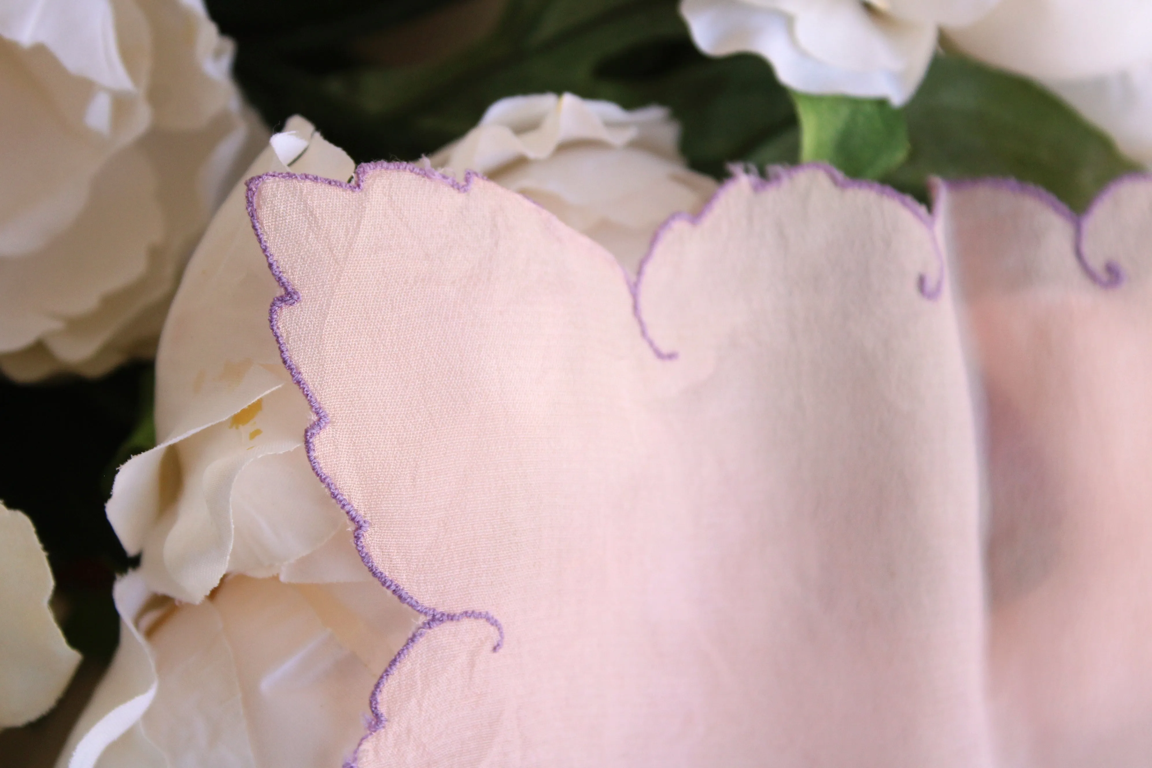 Vintage 1950s Pink Silk Handkerchief