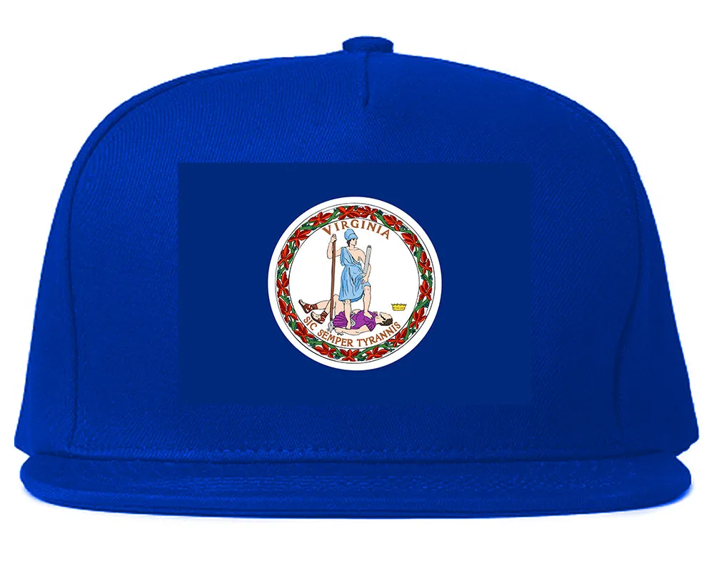 Virginia State Flag VA Chest Mens Snapback Hat