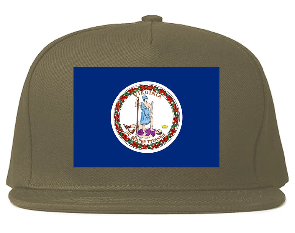 Virginia State Flag VA Chest Mens Snapback Hat