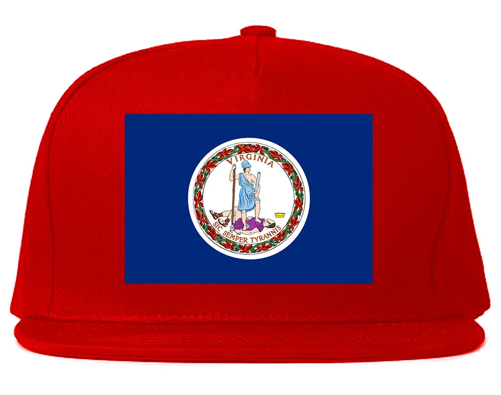 Virginia State Flag VA Chest Mens Snapback Hat