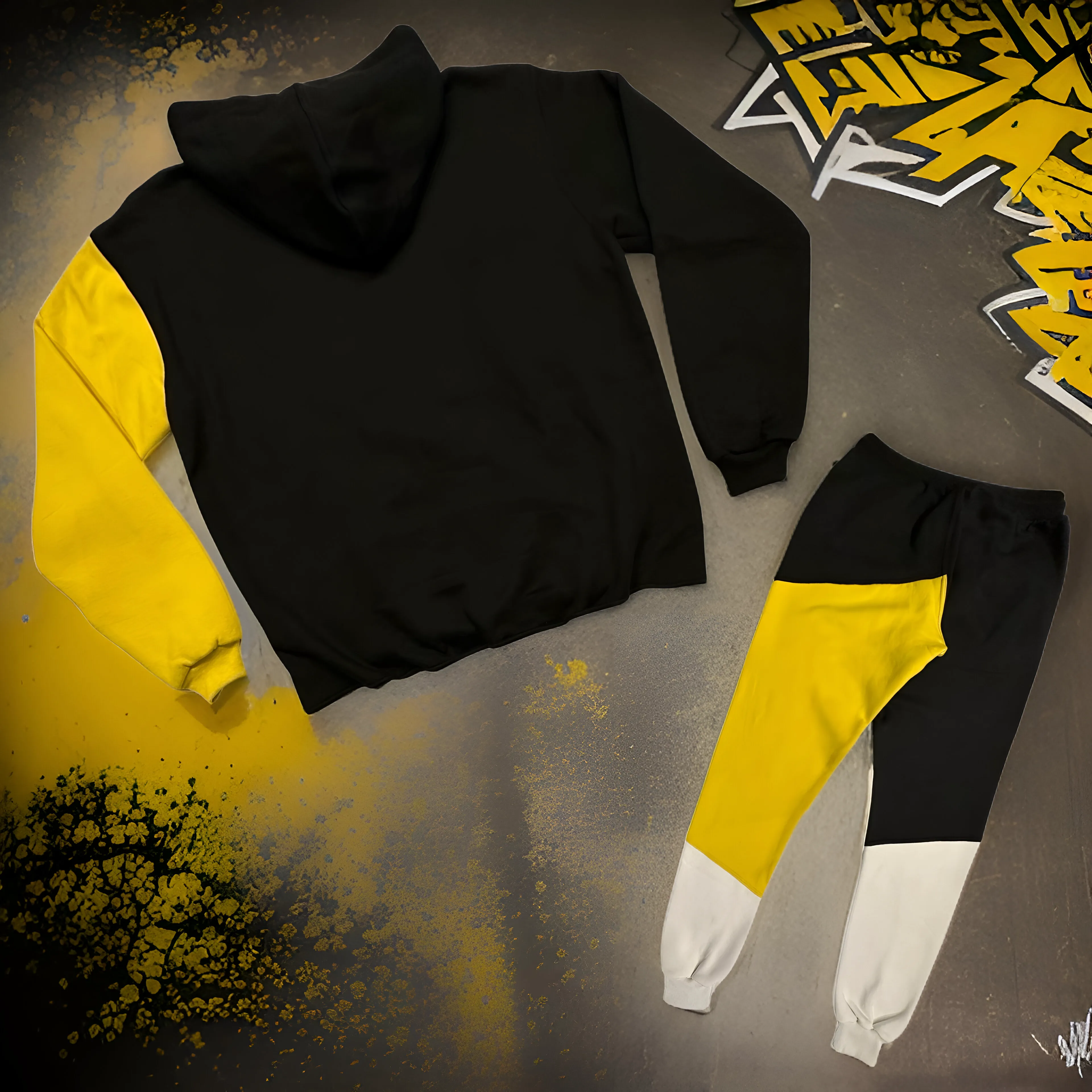 *WU-WINNIPEG* (3 TONE) JOGGER SWEATSUITS (EMBROIDERED LOGOS) (CUT & SEW)