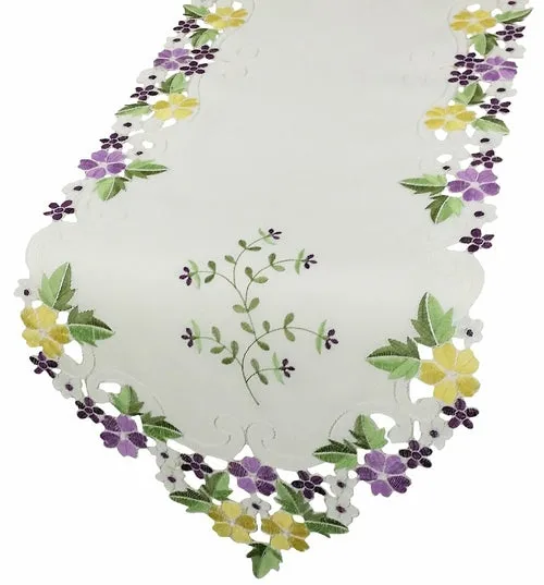 XD101812 Fancy Flowers Table Runner